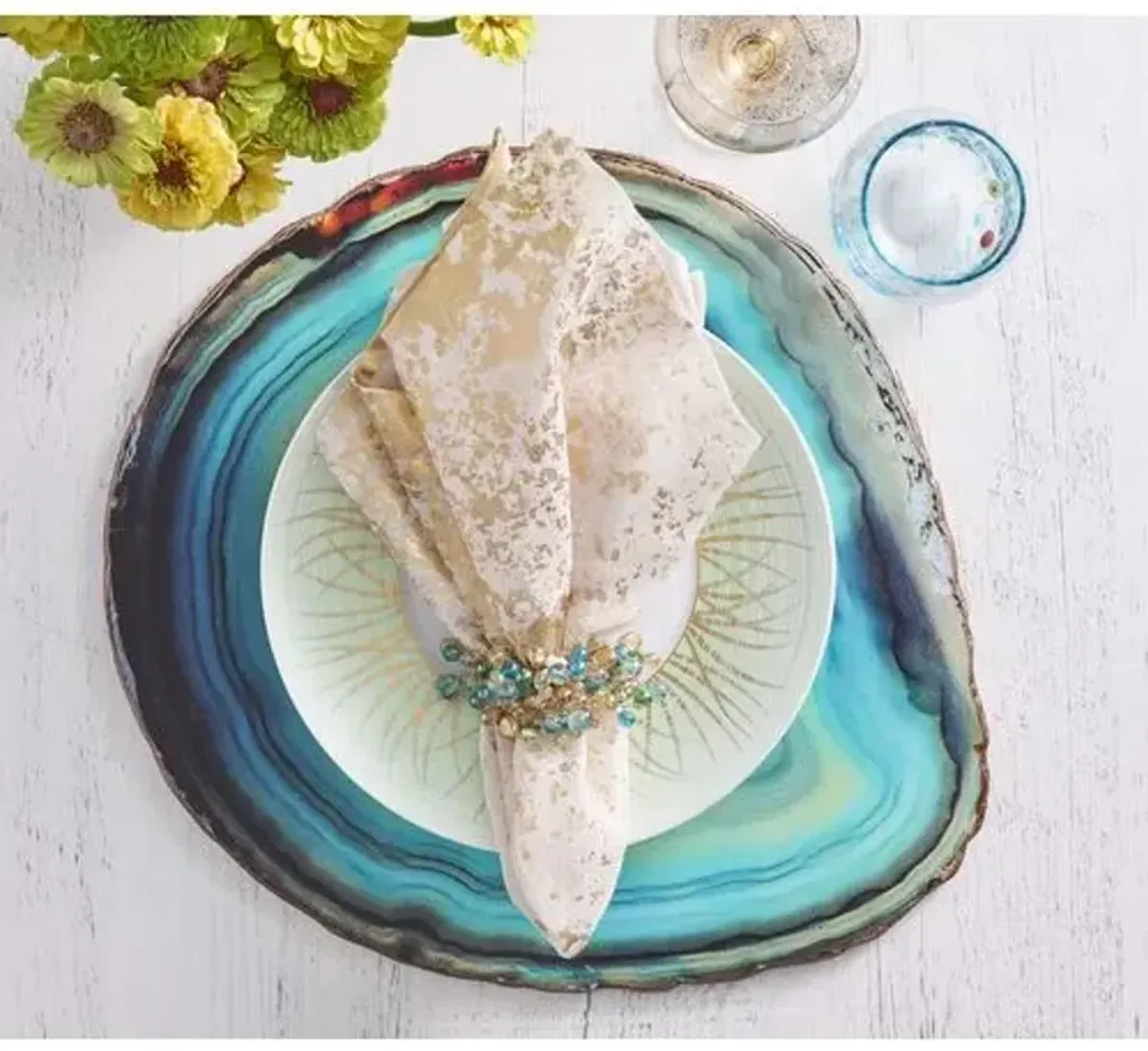 Set of 4 Azure Placemats - Kim Seybert - Blue