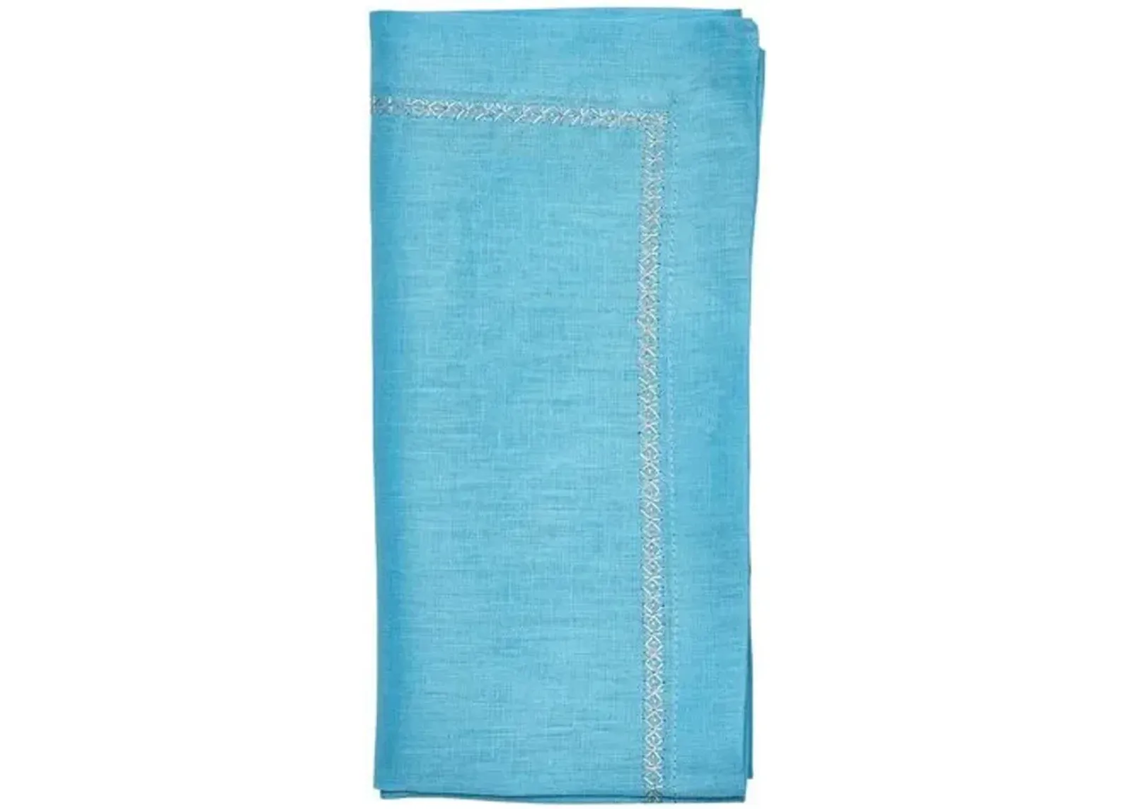 Set of 4 Classic Napkins - Kim Seybert - Blue