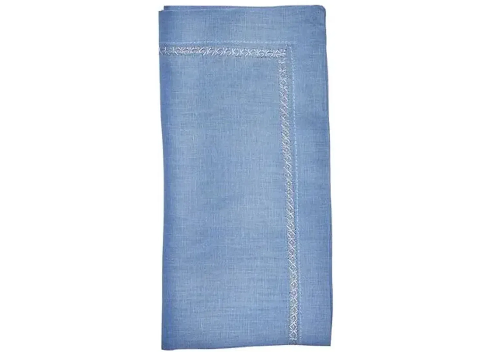 Set of 4 Classic Napkins - Kim Seybert - Blue