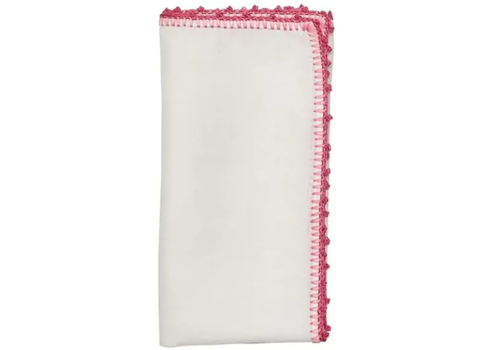 Set of 4 Knotted Edge Napkins - Kim Seybert - Pink