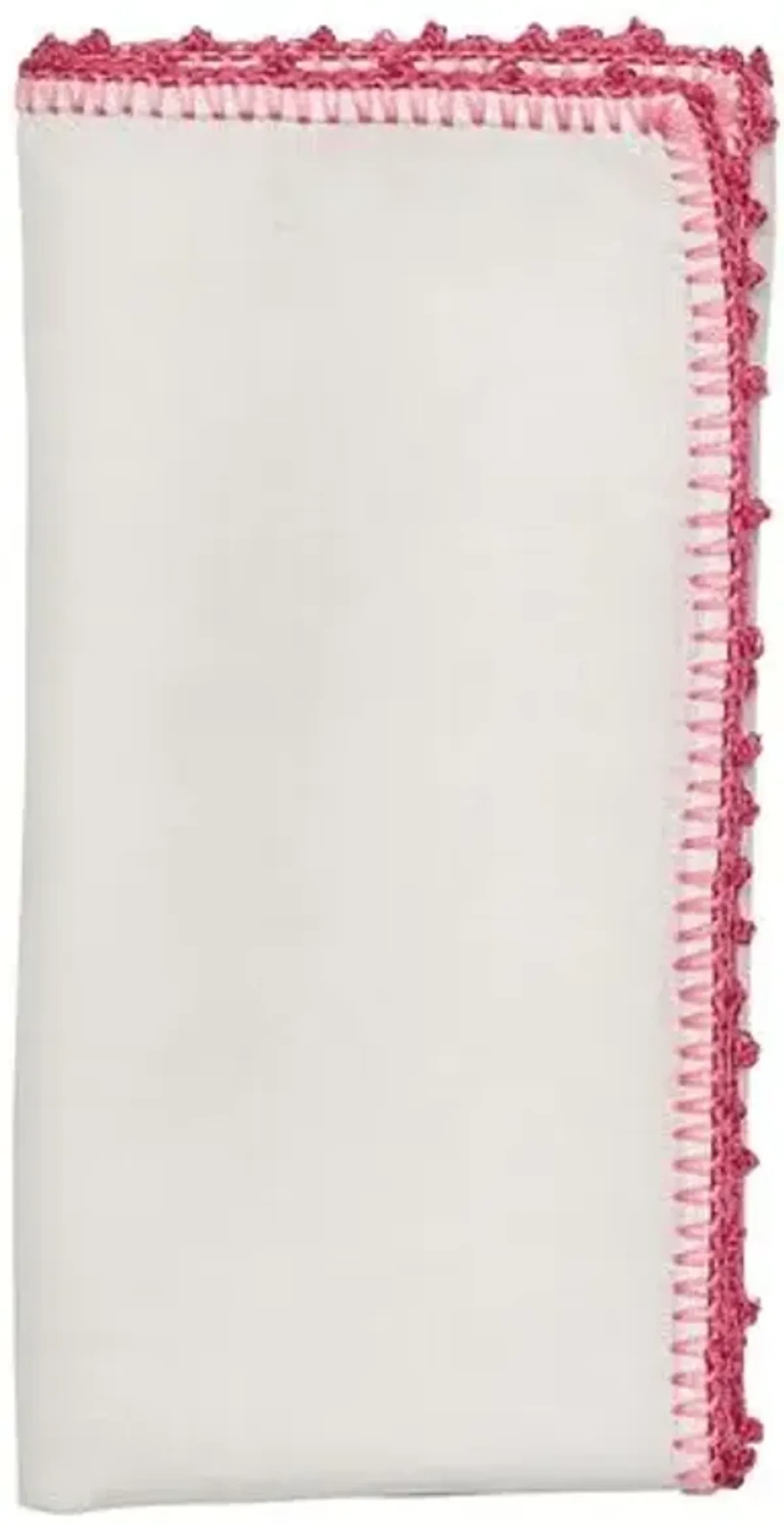 Set of 4 Knotted Edge Napkins - Kim Seybert - Pink