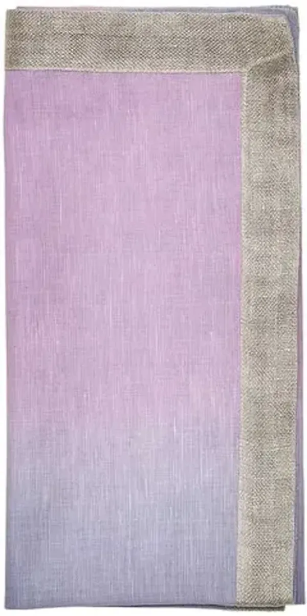Set of 4 Dip Dye Napkins - Kim Seybert - Purple