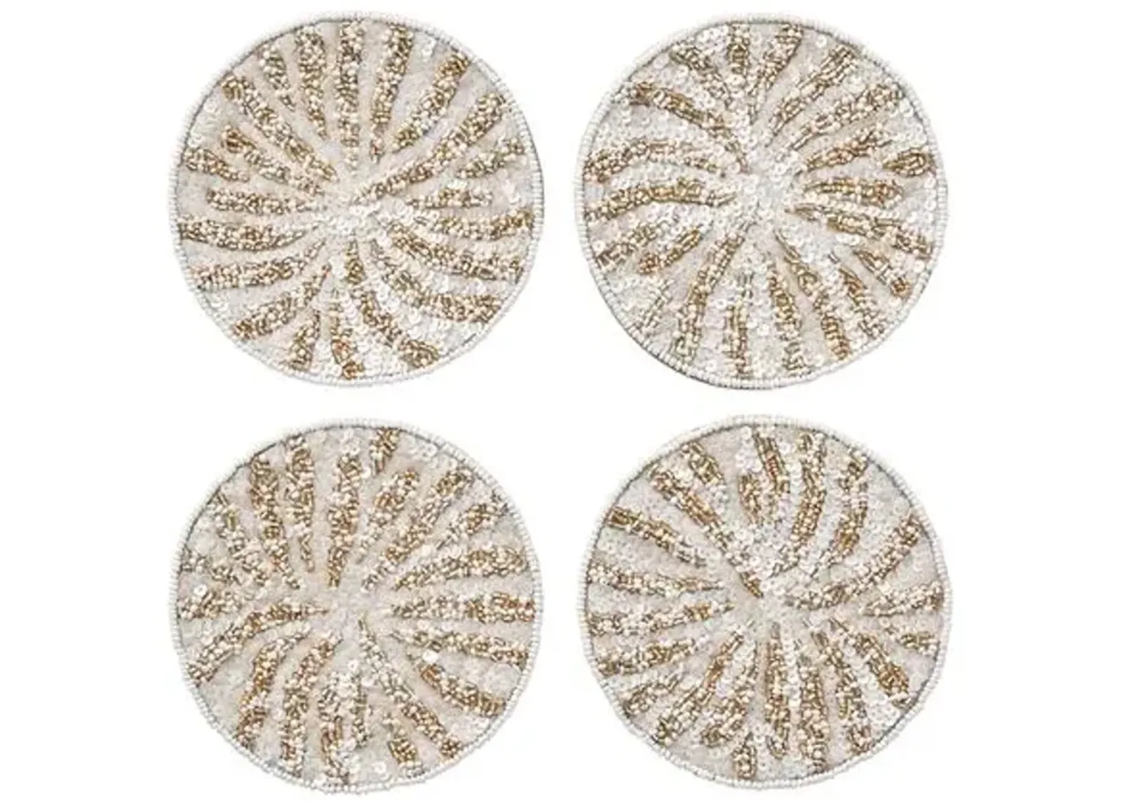 Set of 4 Fireworks Drink Coasters - Kim Seybert - Multi