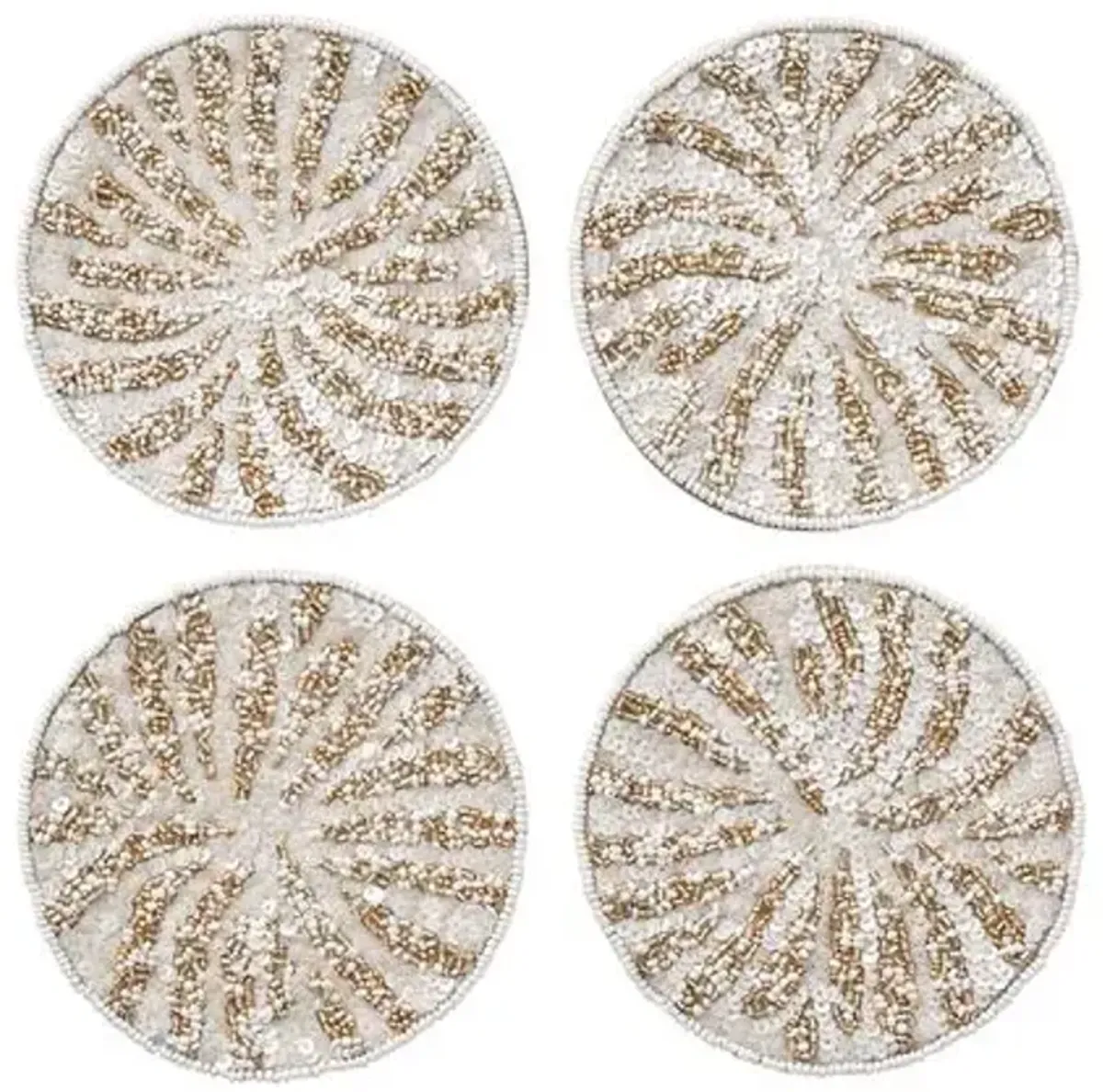 Set of 4 Fireworks Drink Coasters - Kim Seybert - Multi