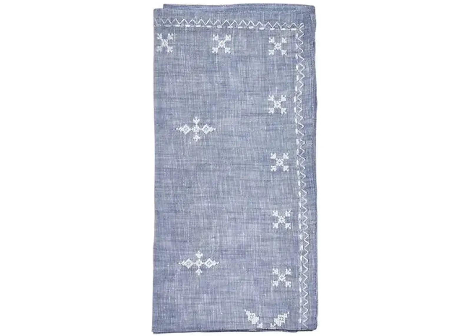 Set of 4 Fez Napkins - Kim Seybert - Blue