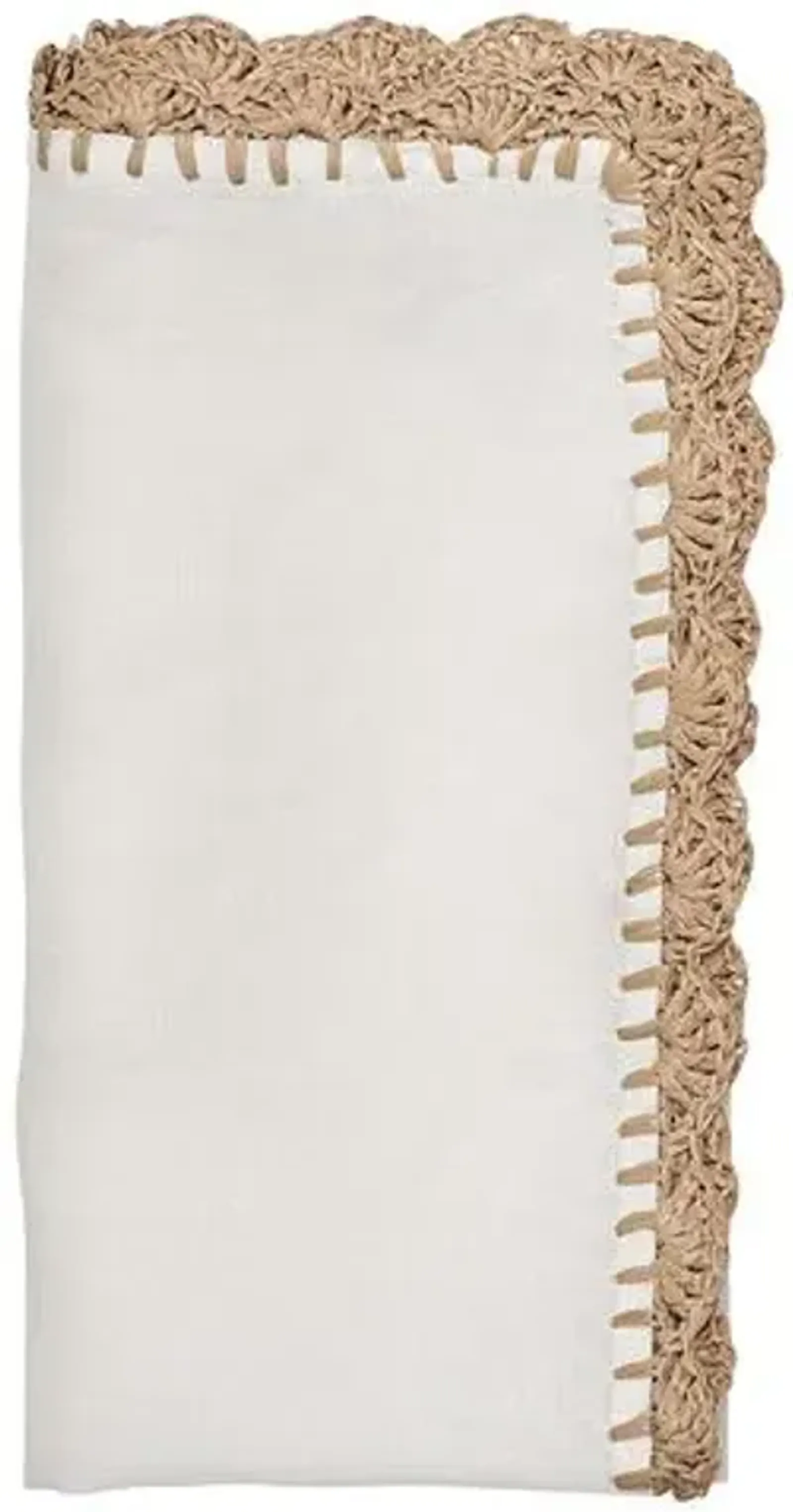 Set of 4 Shell Edge Napkins - Kim Seybert - Beige