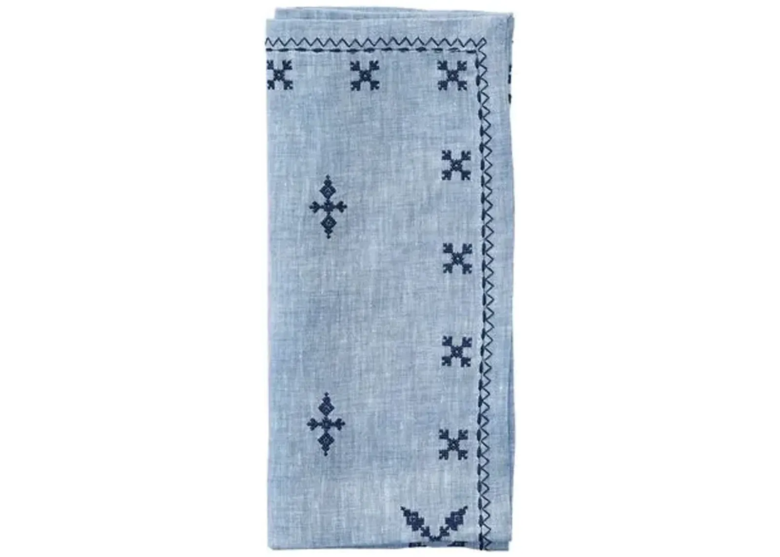 Set of 4 Fez Napkins - Kim Seybert - Blue