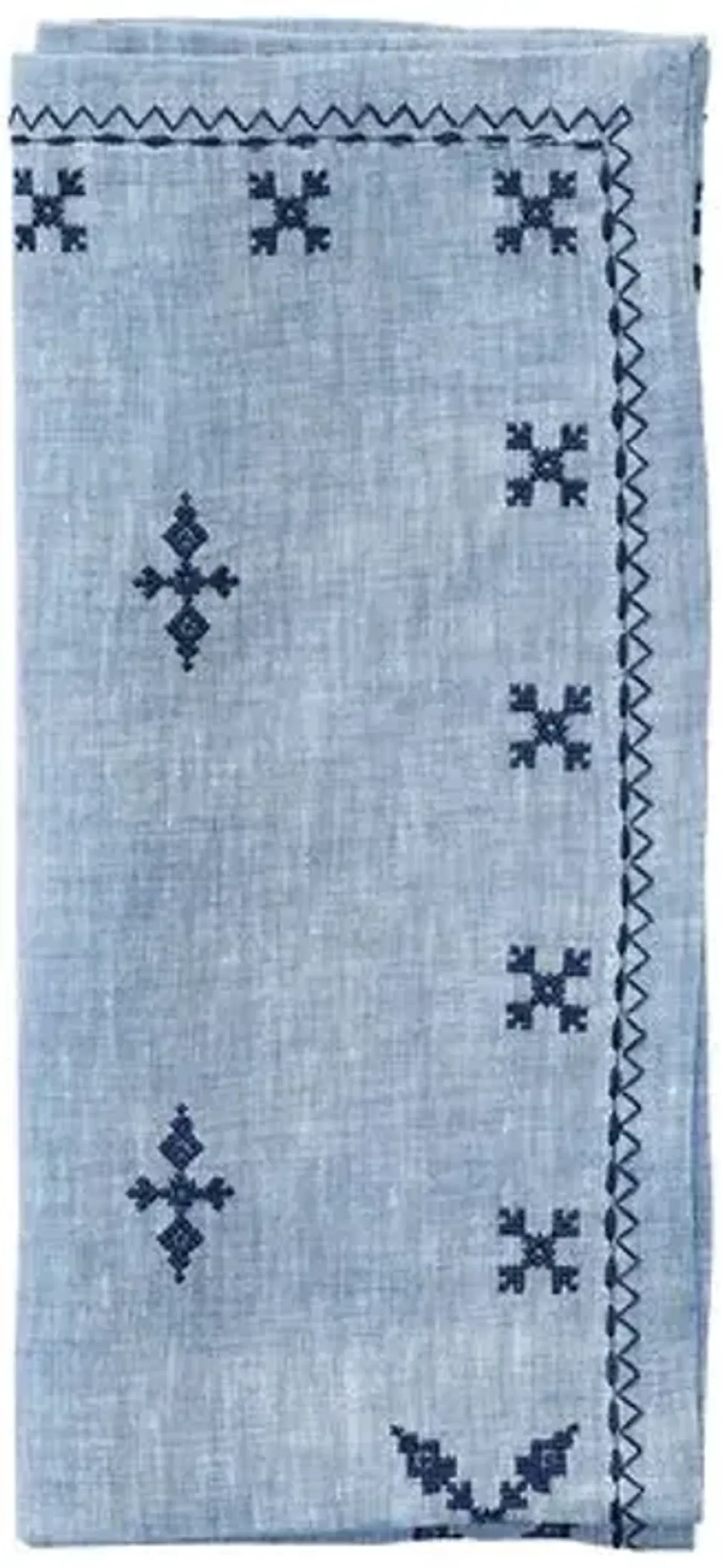 Set of 4 Fez Napkins - Kim Seybert - Blue