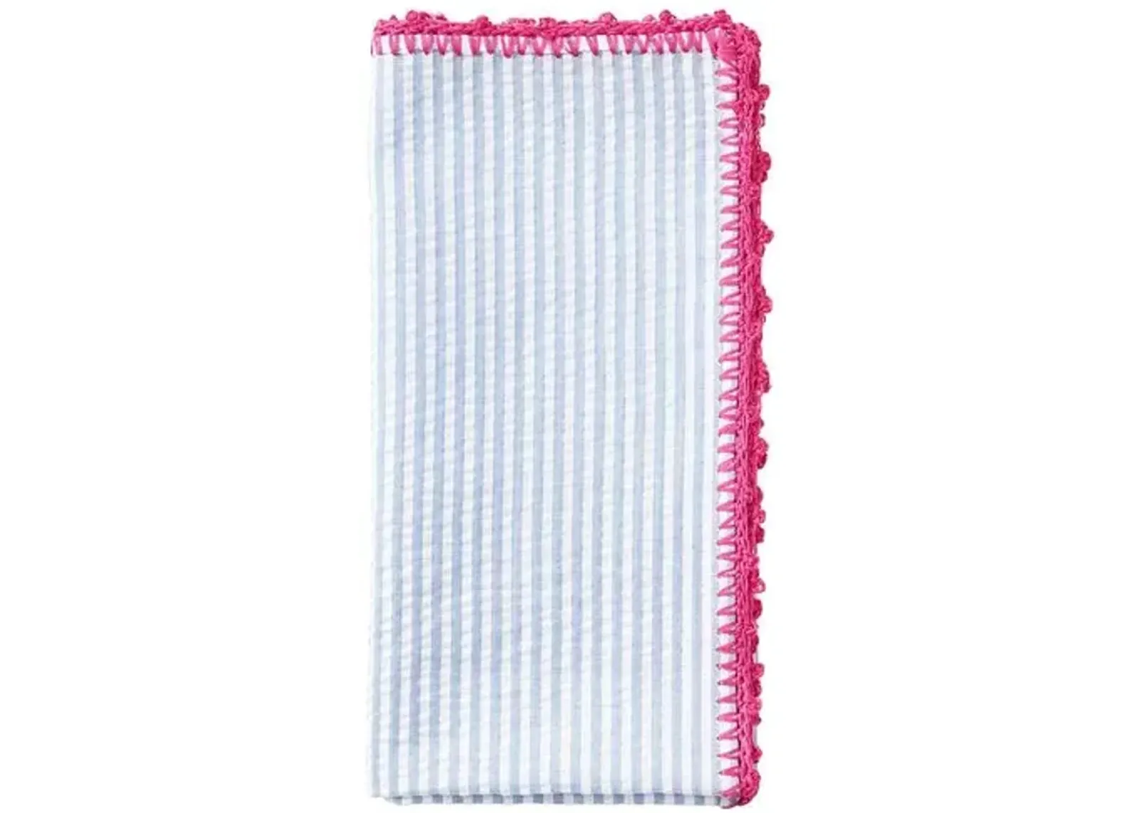 Set of 4 Seersucker Napkins - Kim Seybert - Pink