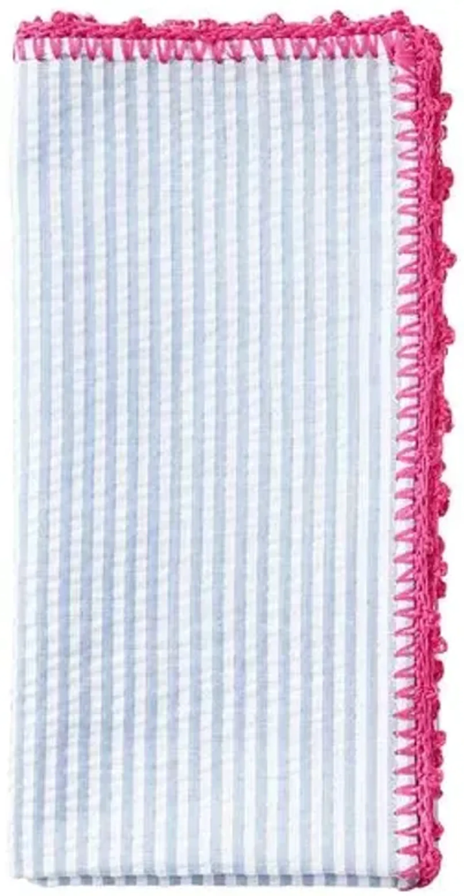 Set of 4 Seersucker Napkins - Kim Seybert - Pink