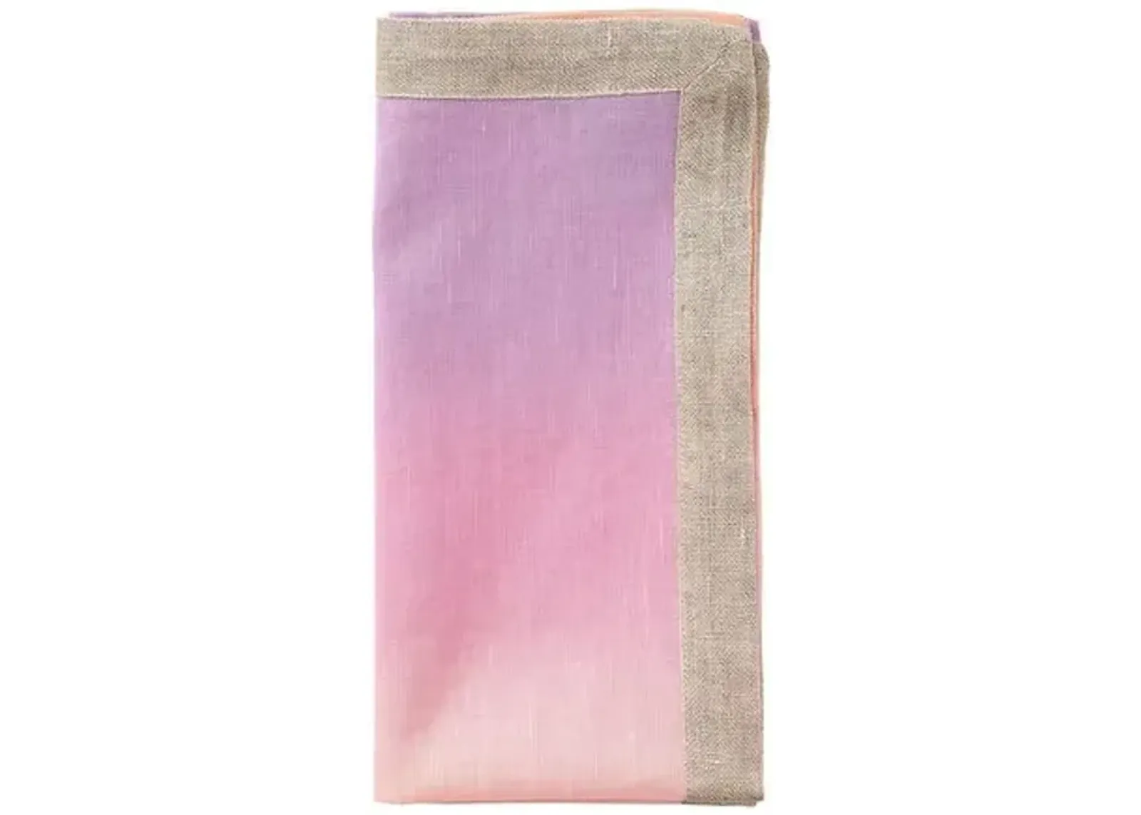 Set of 4 Dip Dye Napkins - Kim Seybert - Pink