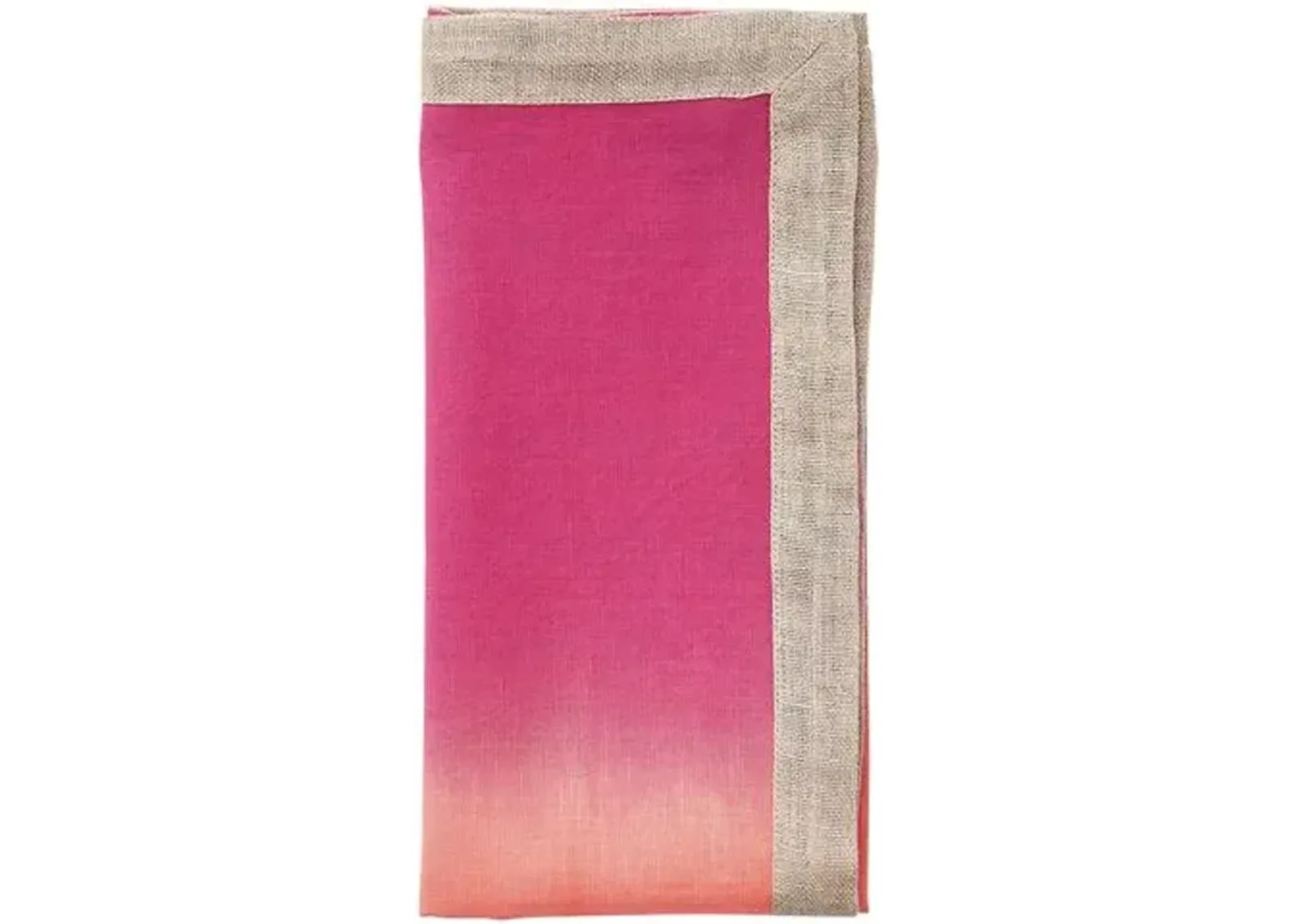 Set of 4 Dip Dye Napkins - Kim Seybert - Pink