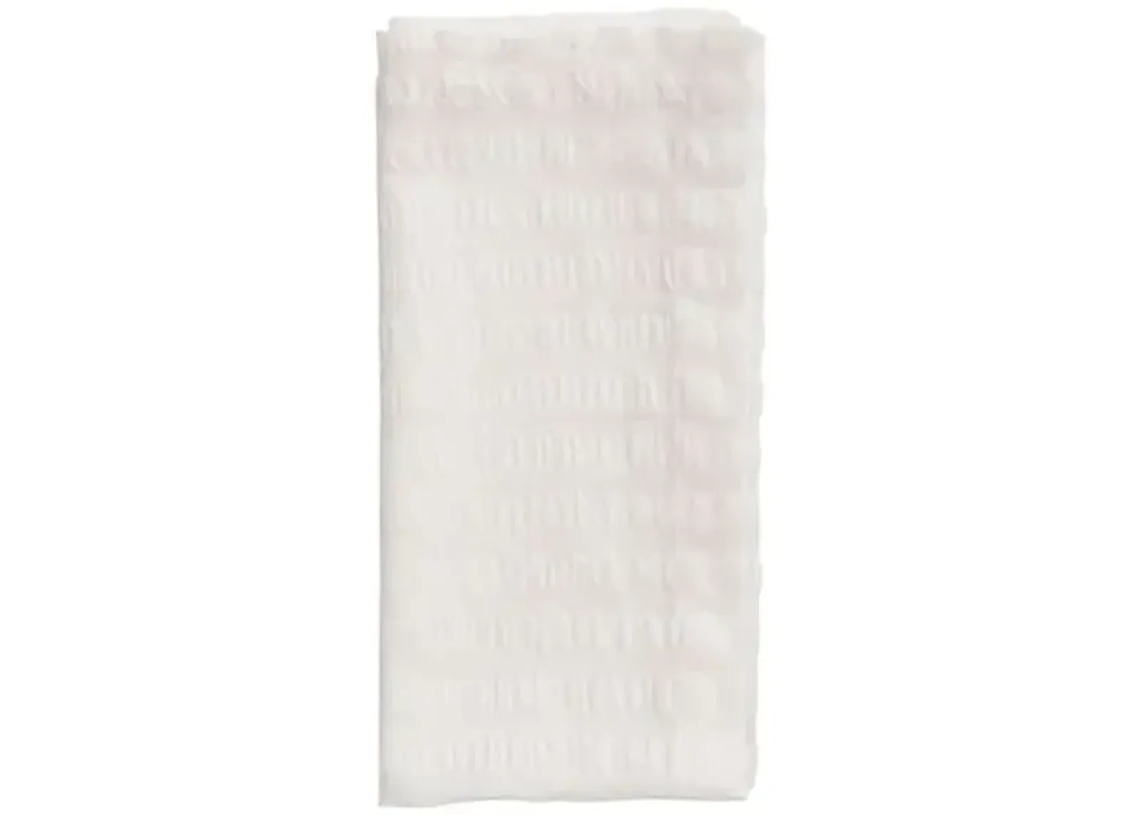 Set of 4 Seersucker Napkins - Kim Seybert - White