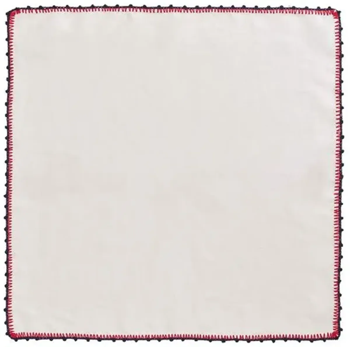 Set of 4 Knotted Edge Napkins - Kim Seybert - Red