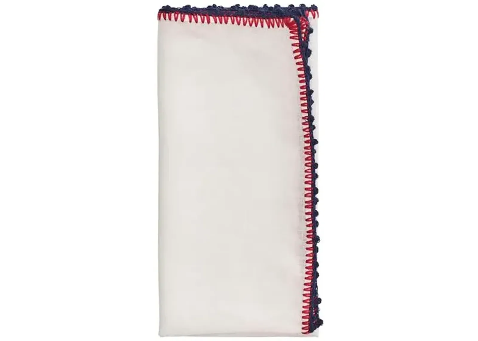 Set of 4 Knotted Edge Napkins - Kim Seybert - Red