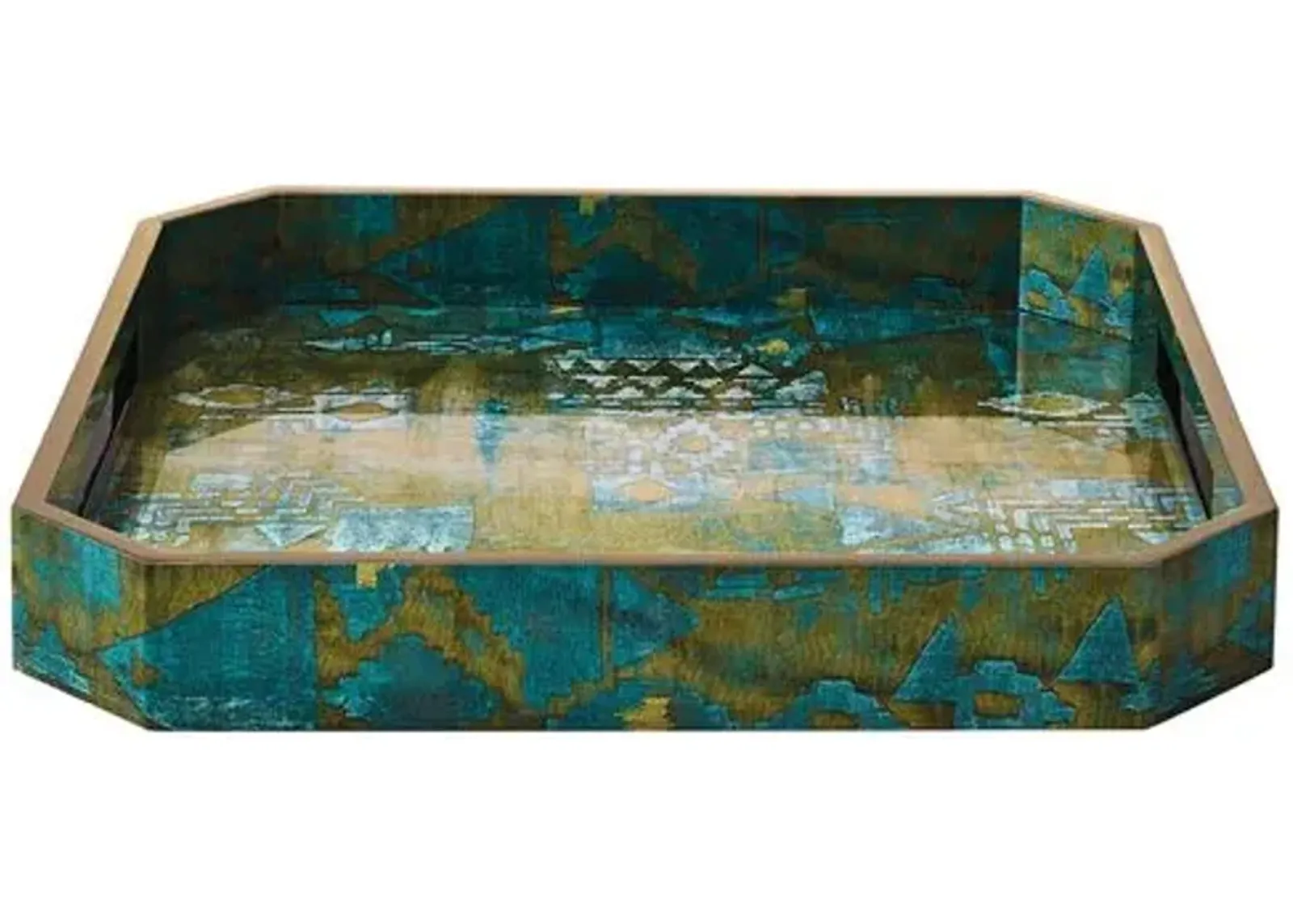 Mirage Tray - 15x15 - Kim Seybert - Green