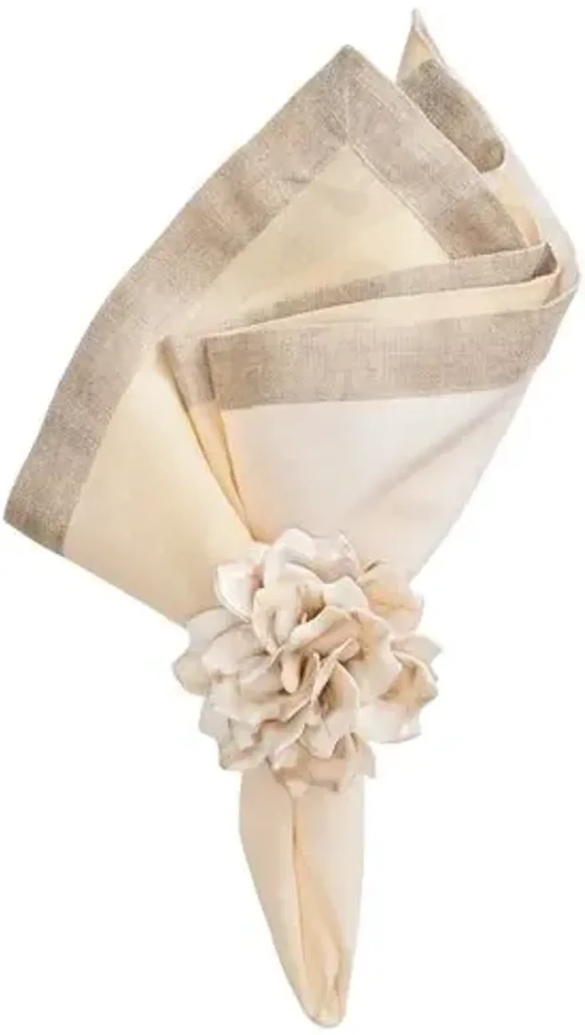 Set of 4 Dip Dye Napkins - Kim Seybert - Beige