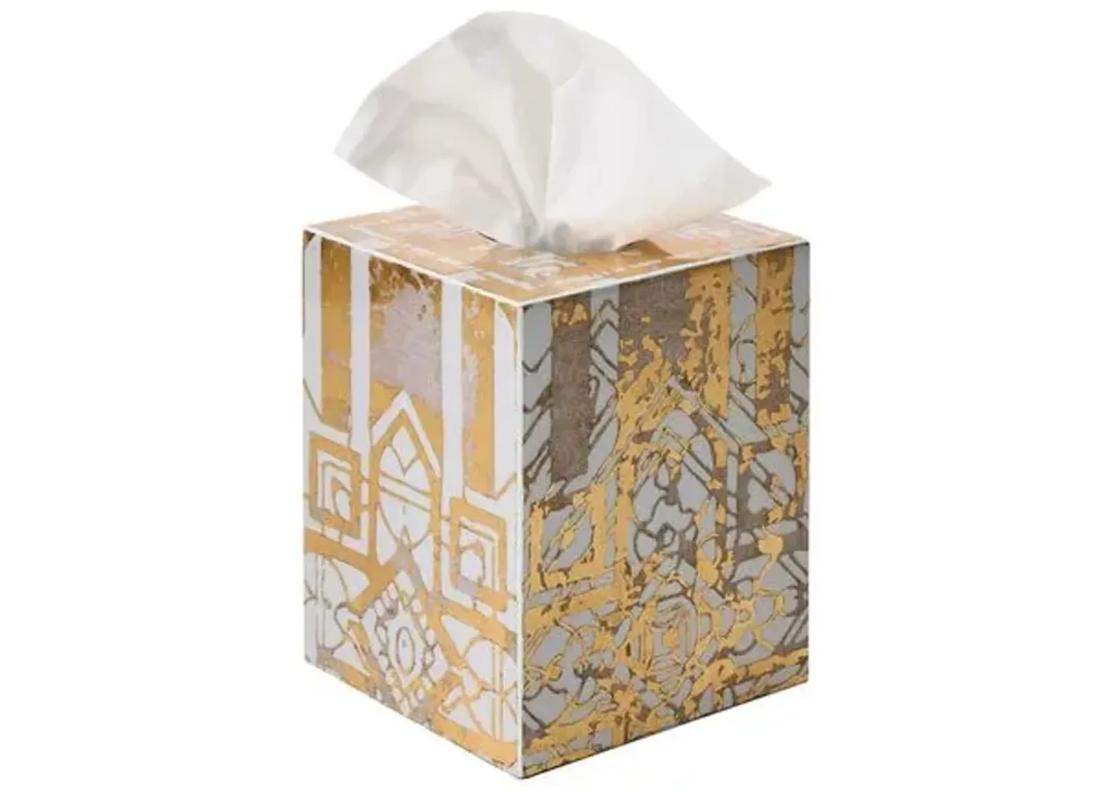 Distressed Tissue Box - Champagne & Gold - Kim Seybert