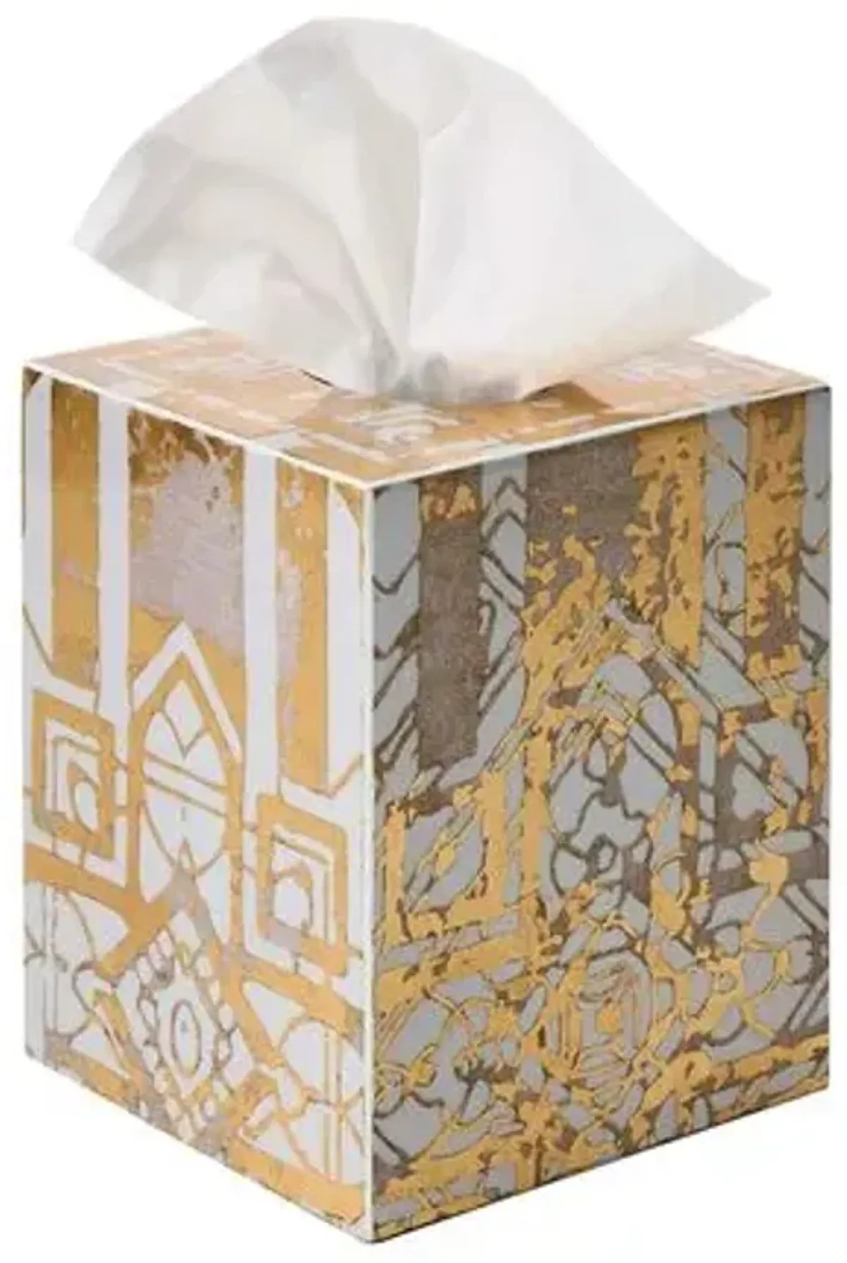 Distressed Tissue Box - Champagne & Gold - Kim Seybert