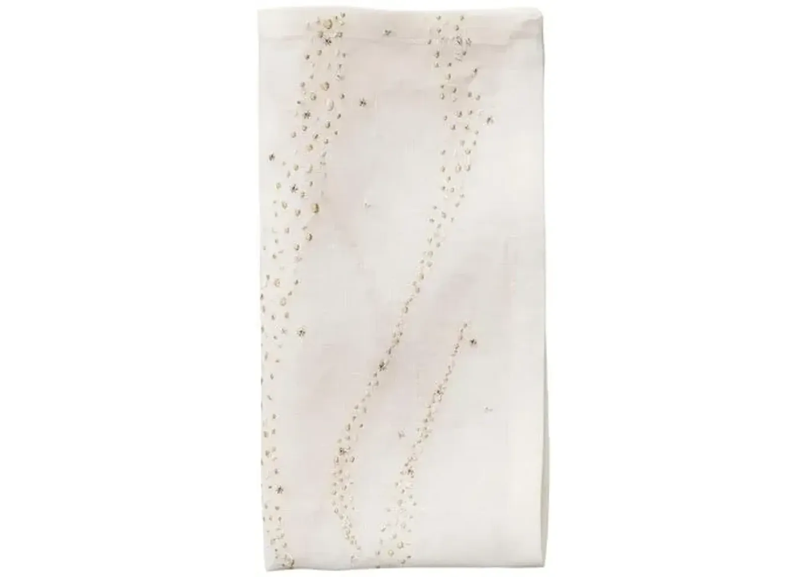 Set of 4 Star Spray Napkins - Kim Seybert - White