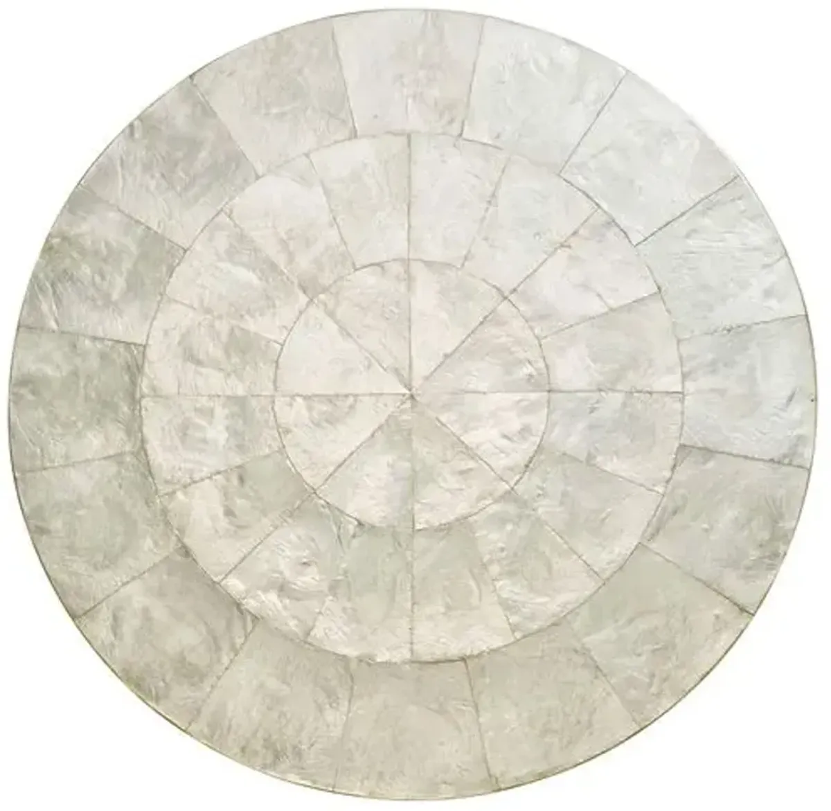 Set of 4 Round Capiz Placemats - Kim Seybert - White