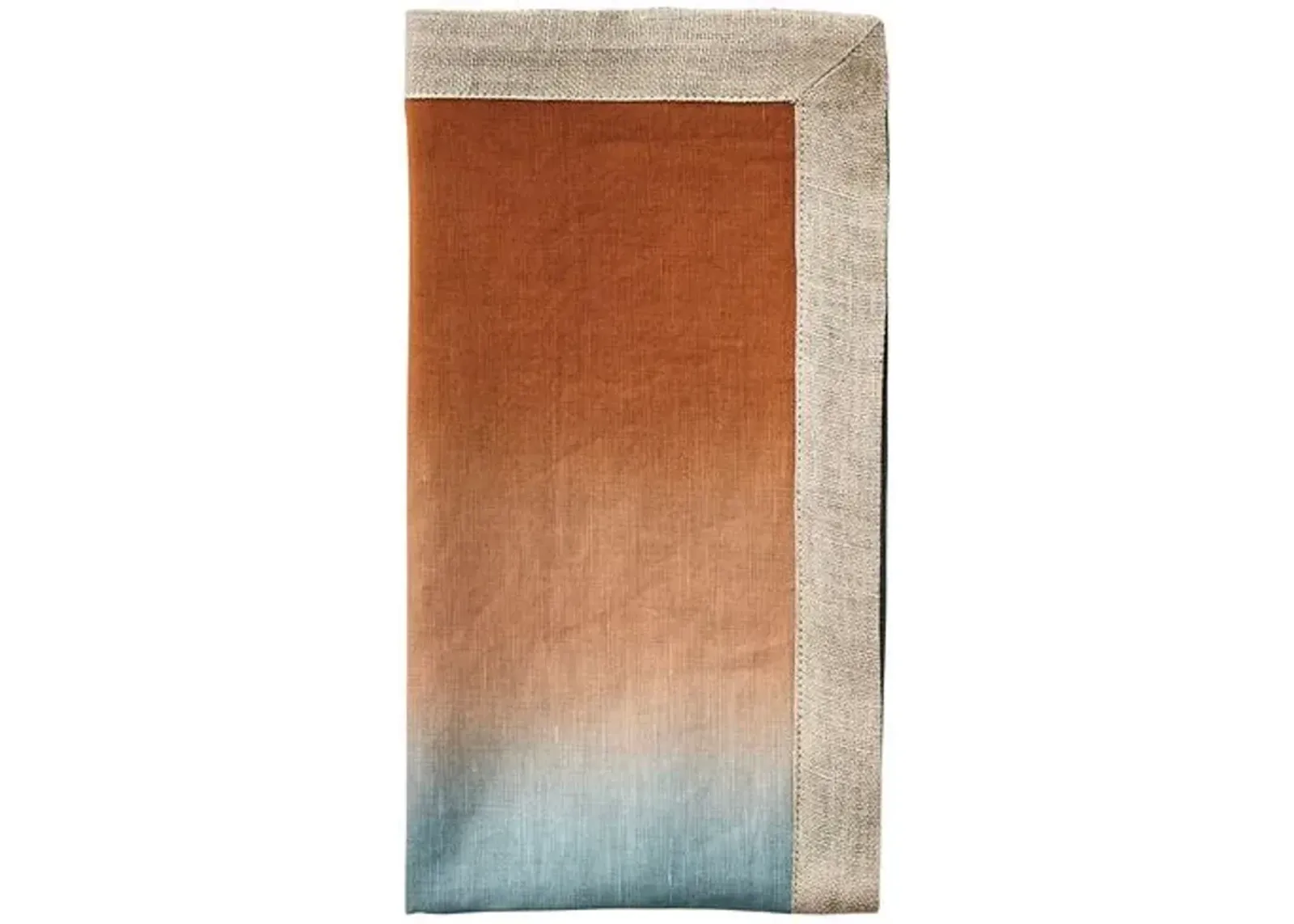 Set of 4 Dip Dye Napkins - Kim Seybert - Brown