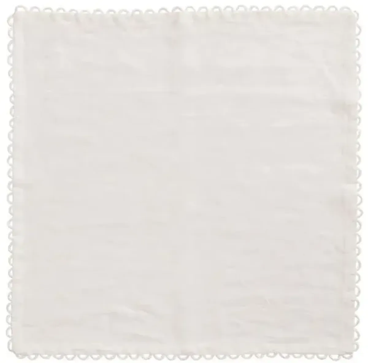 Set of 4 Loop Edge Napkins - White - Kim Seybert