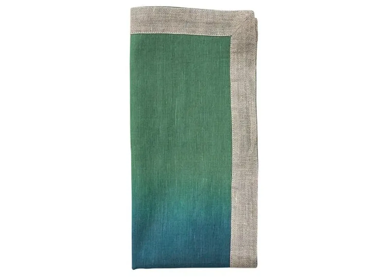 Set of 4 Dip Dye Napkins - Kim Seybert - Green