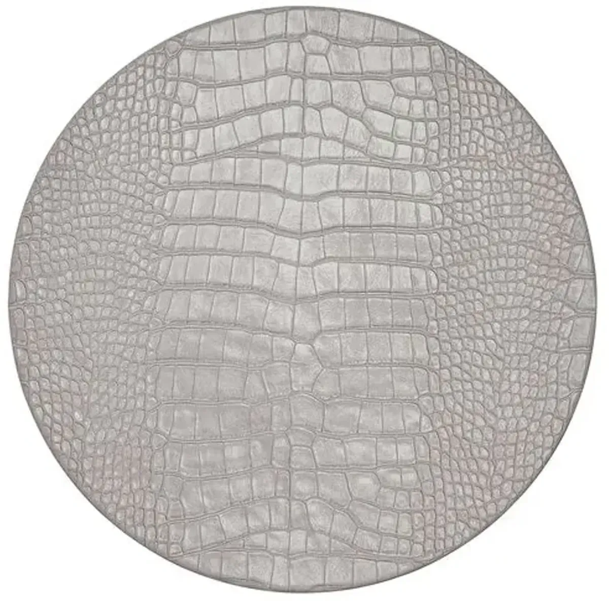 Set of 4 Croco Placemats - Kim Seybert - Gray