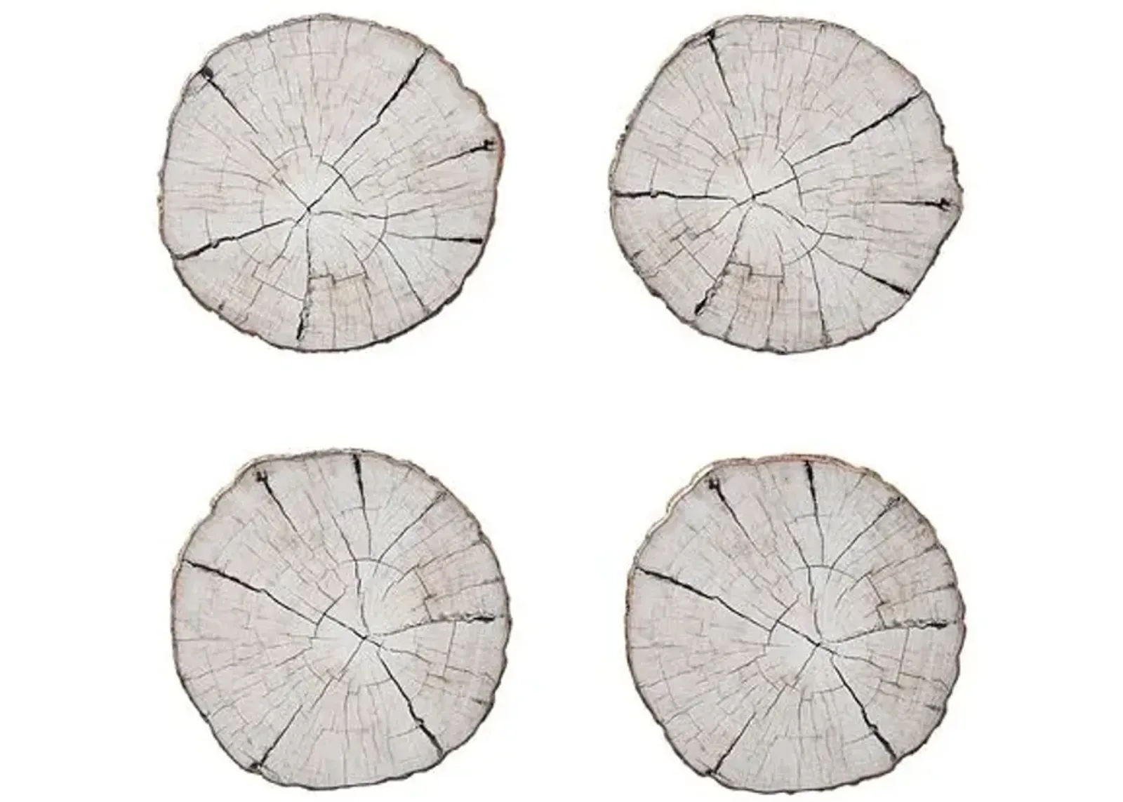 Set of 4 Birch Coasters - Kim Seybert - Ivory