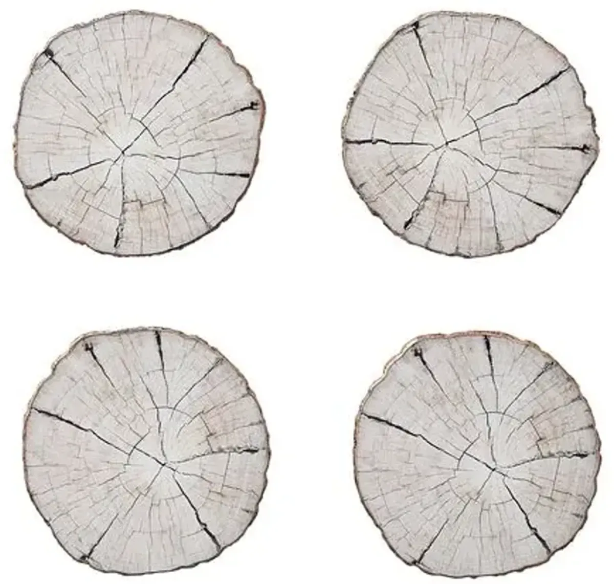 Set of 4 Birch Coasters - Kim Seybert - Ivory