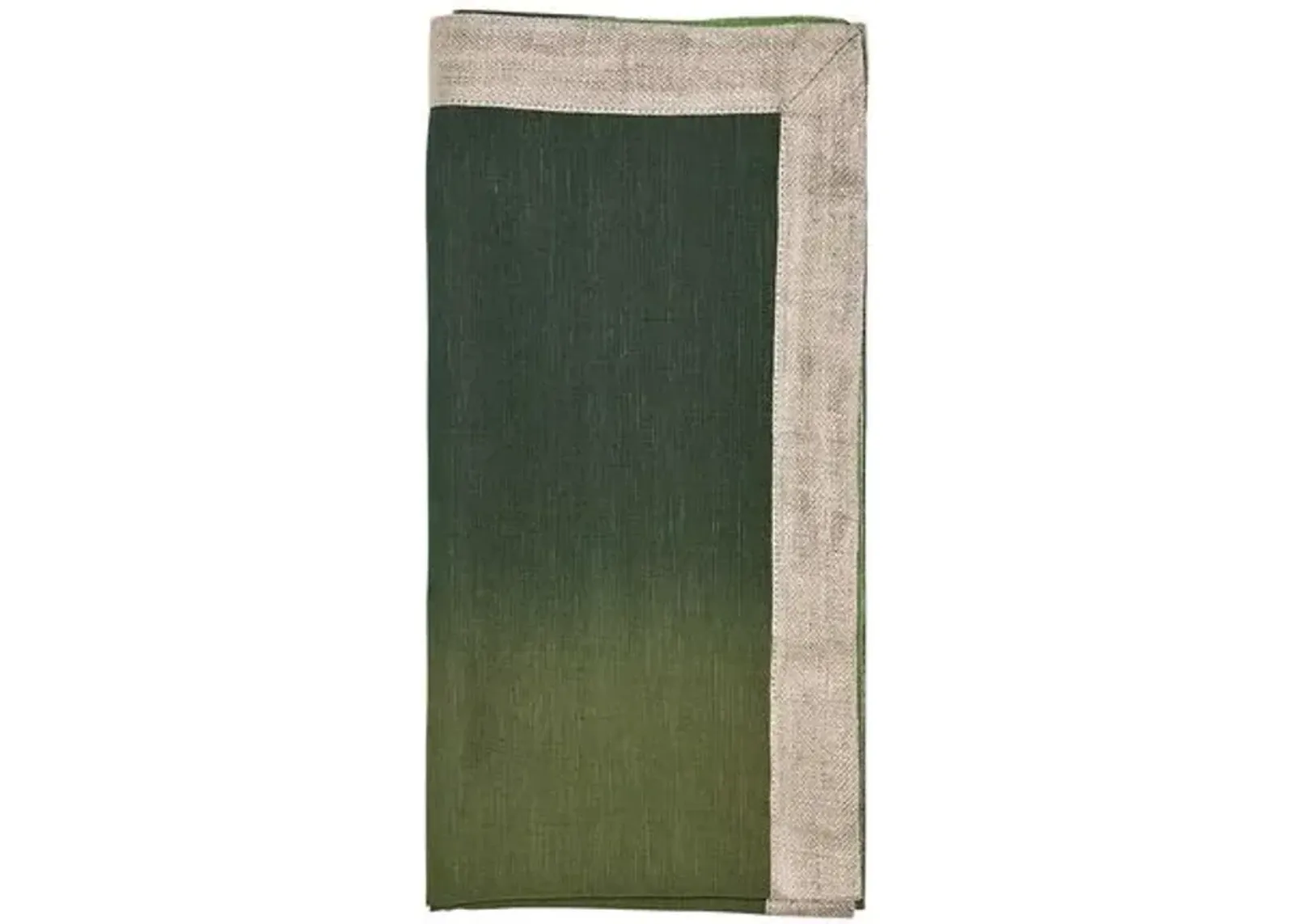 Set of 4 Dip Dye Napkins - Kim Seybert - Green