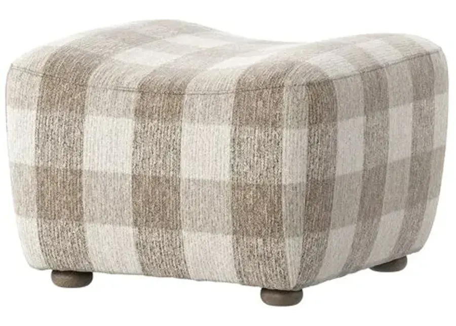 Kylo Ottoman - Dresden Pebble - Amber Lewis x Four Hands - Gray