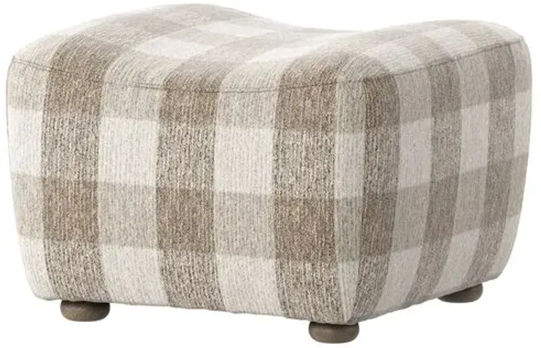 Kylo Ottoman - Dresden Pebble - Amber Lewis x Four Hands - Gray