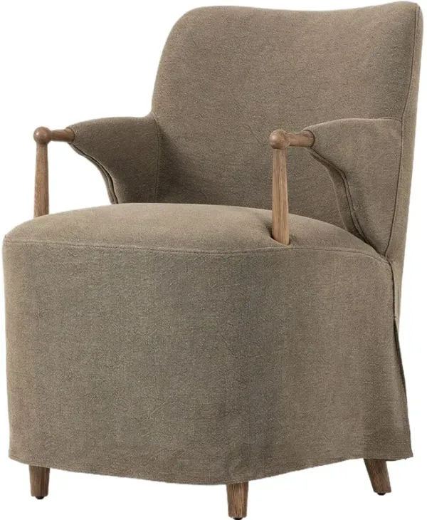 Brently Linen Slipcover Dining Chair
