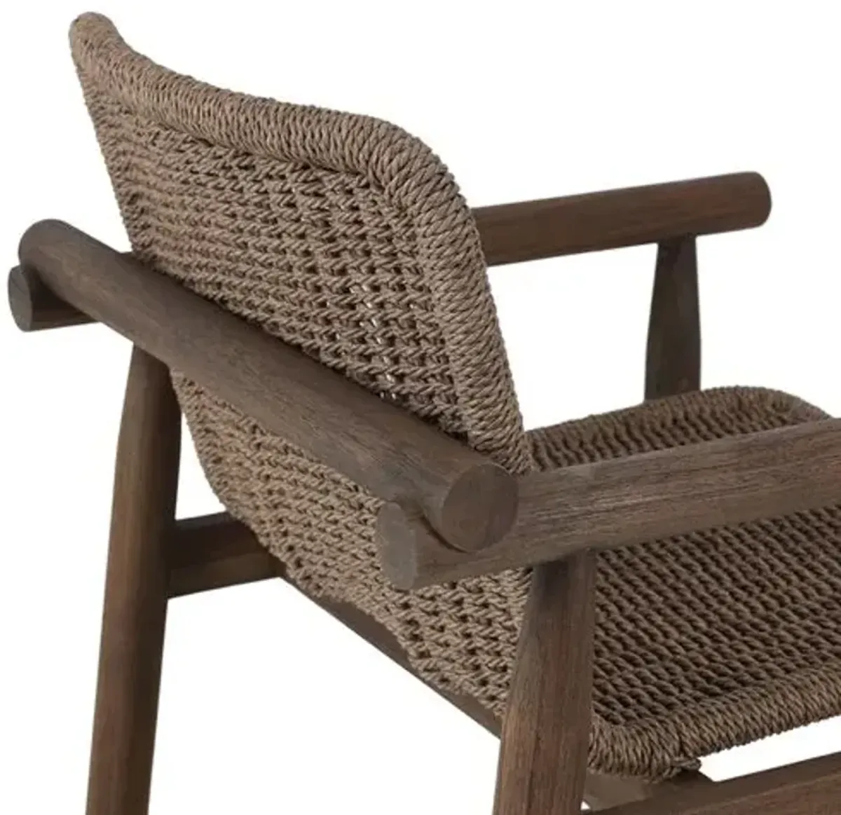 Dume Outdoor Dining Armchair - Amber Lewis x Four Hands - Brown