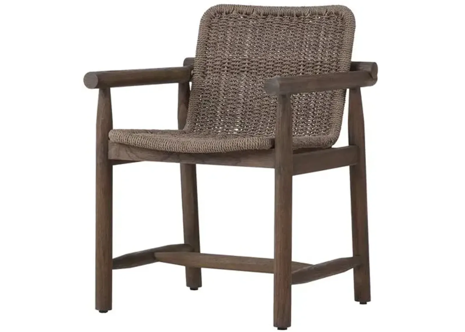 Dume Outdoor Dining Armchair - Amber Lewis x Four Hands - Brown