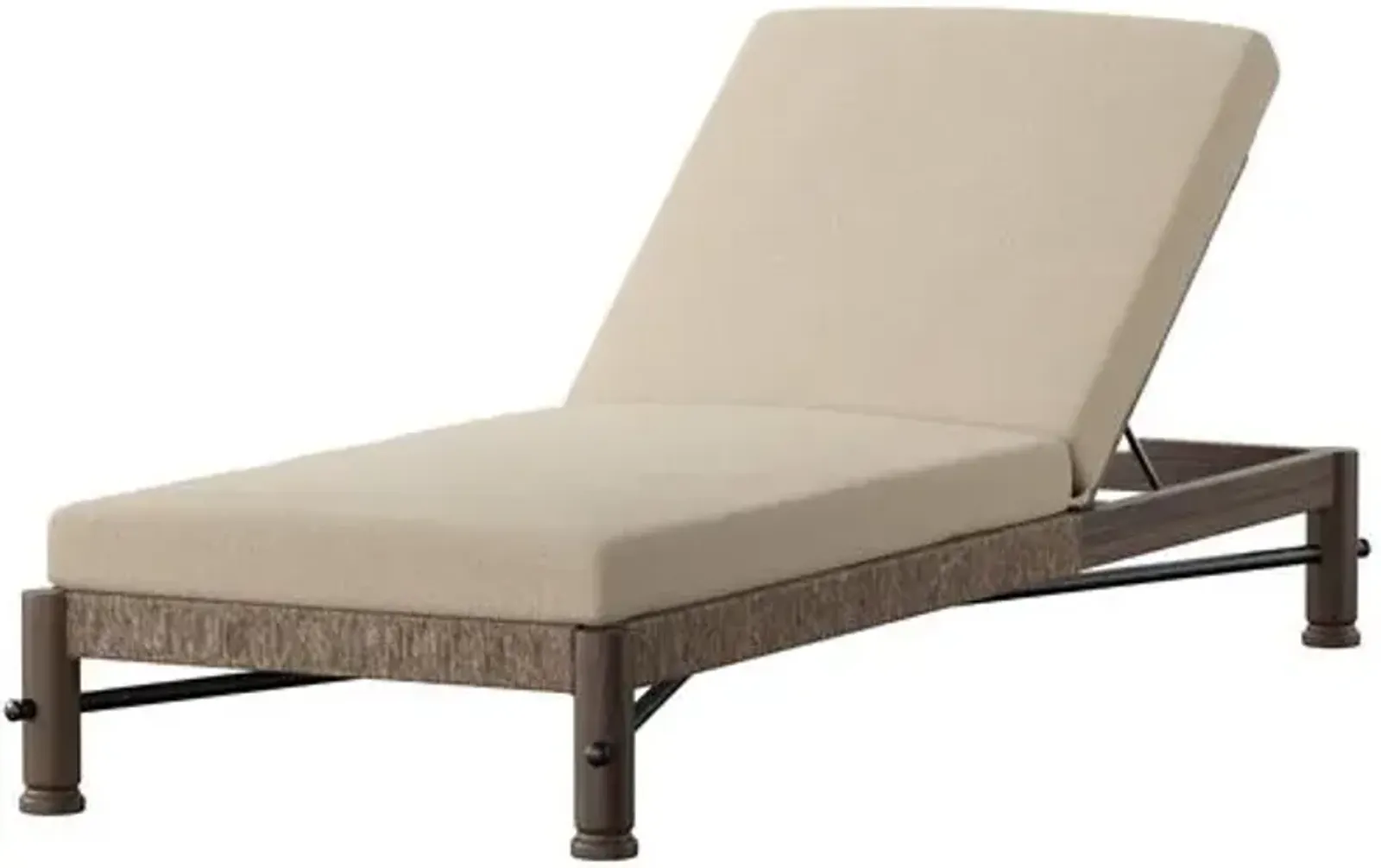 Finnegan Outdoor Chaise - Amber Lewis x Four Hands - White - Comfortable, Sturdy, Stylish