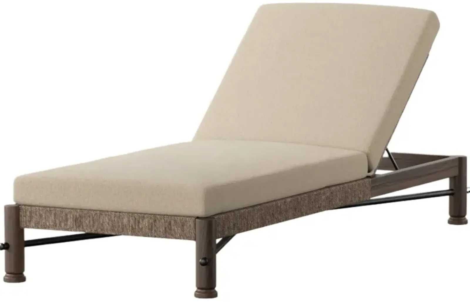 Finnegan Outdoor Teak Woven Chaise