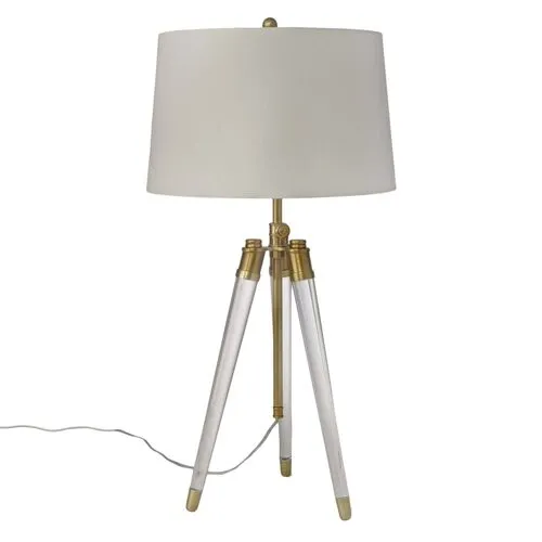 Brigitte Table Lamp - Natural Brass/Acrylic - Regina Andrew - Gold