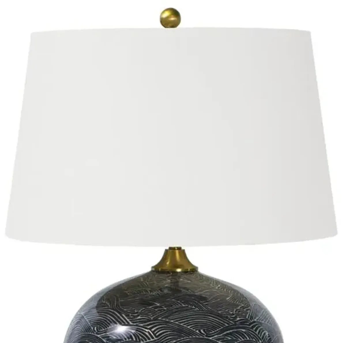 Harbor Ceramic Table Lamp - Black - Regina Andrew