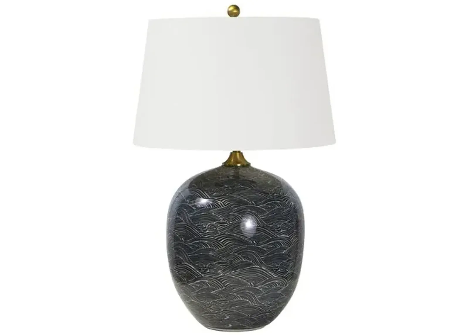 Harbor Ceramic Table Lamp - Black - Regina Andrew