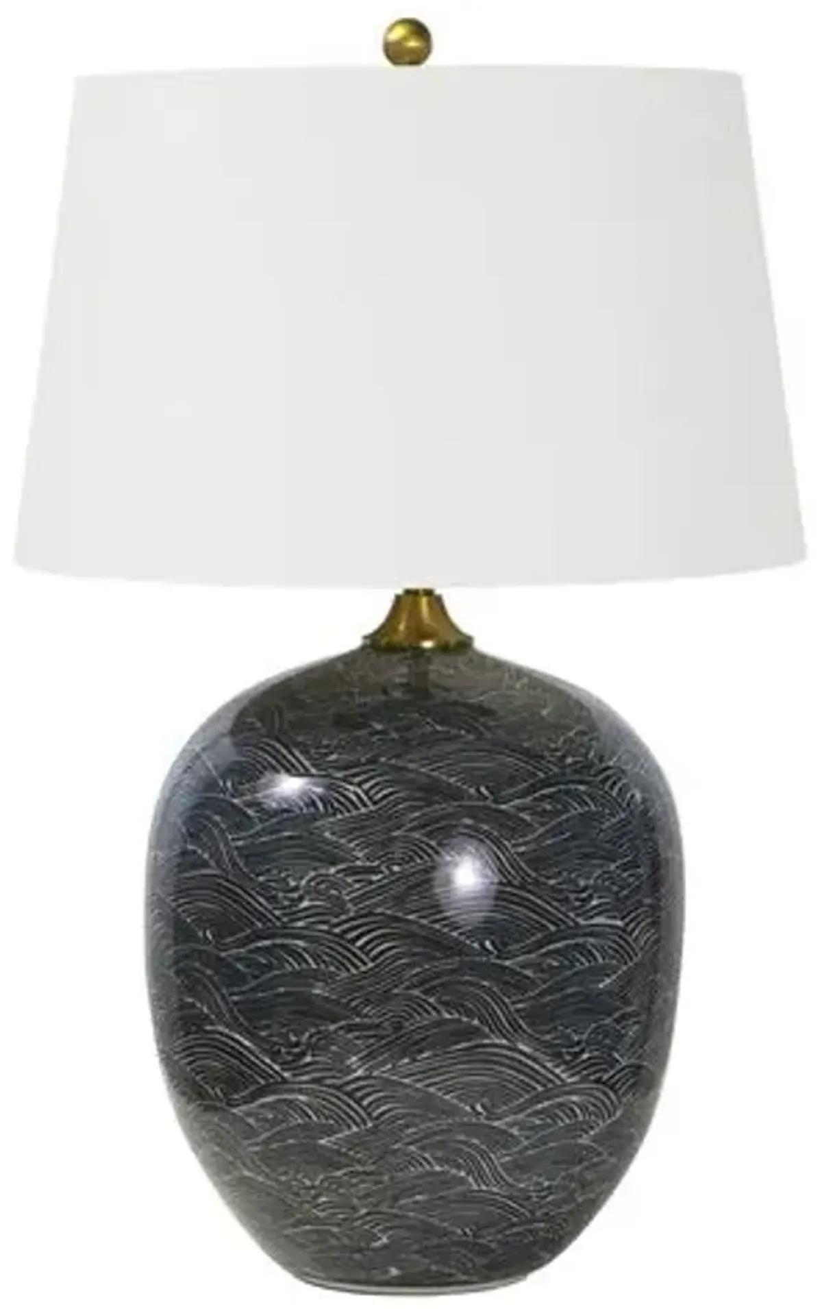 Harbor Ceramic Table Lamp - Black - Regina Andrew