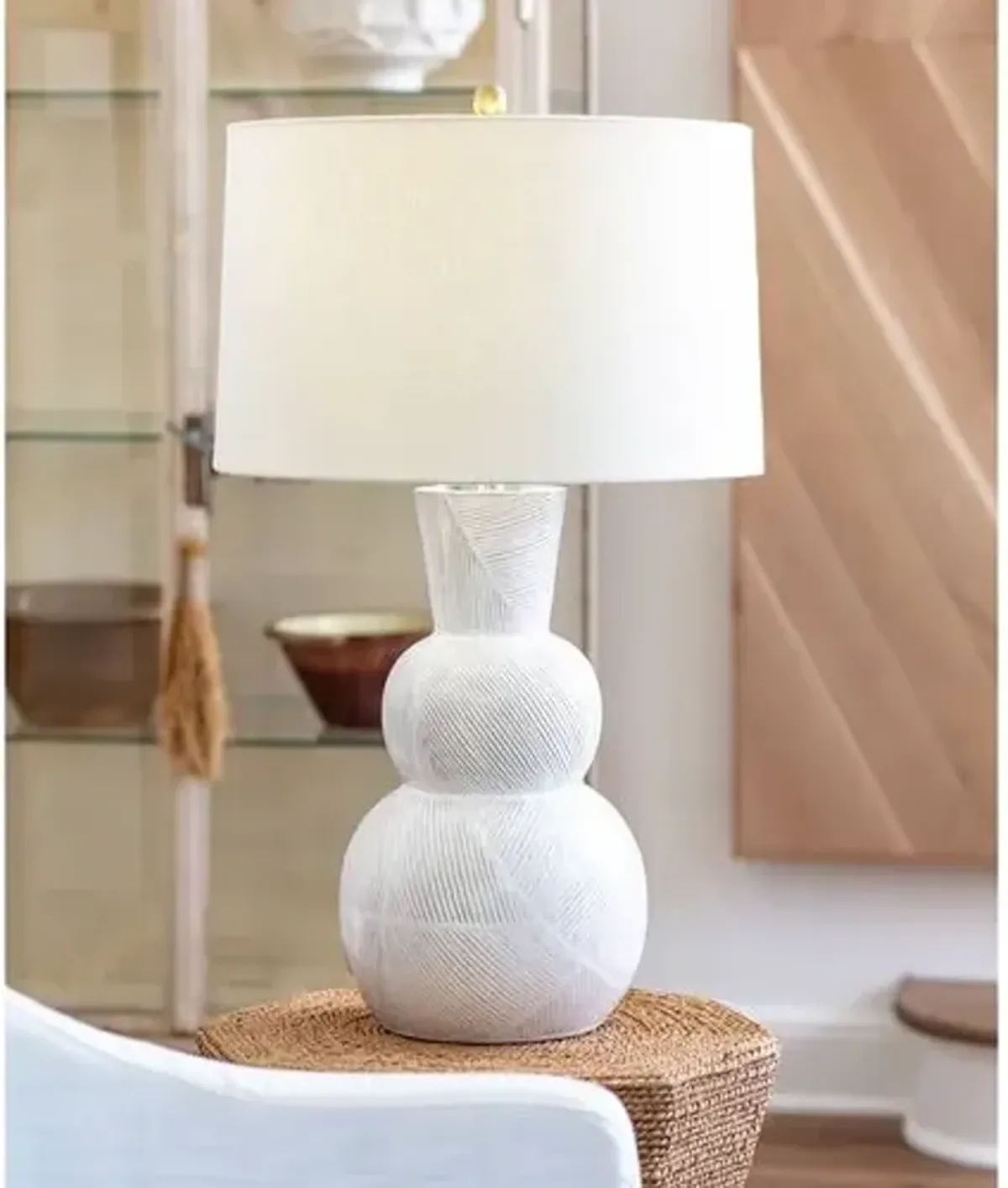 Hugo Ceramic Table Lamp - White - Regina Andrew