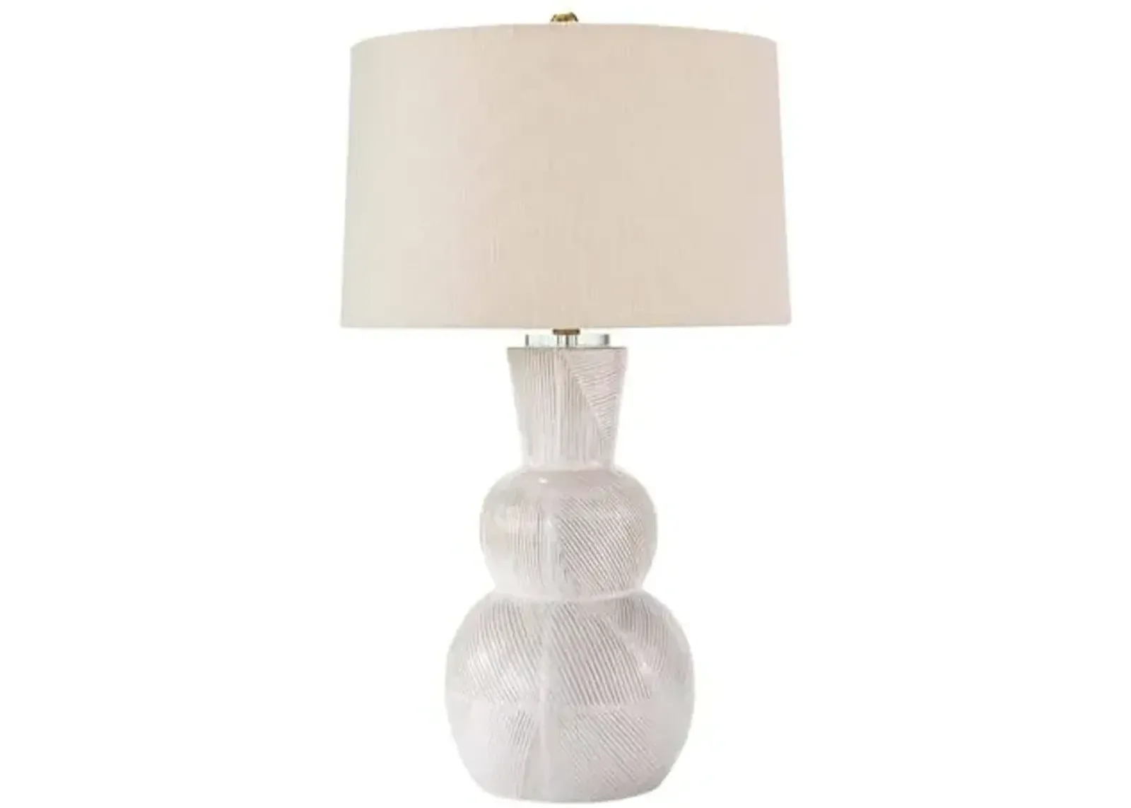 Hugo Ceramic Table Lamp - White - Regina Andrew