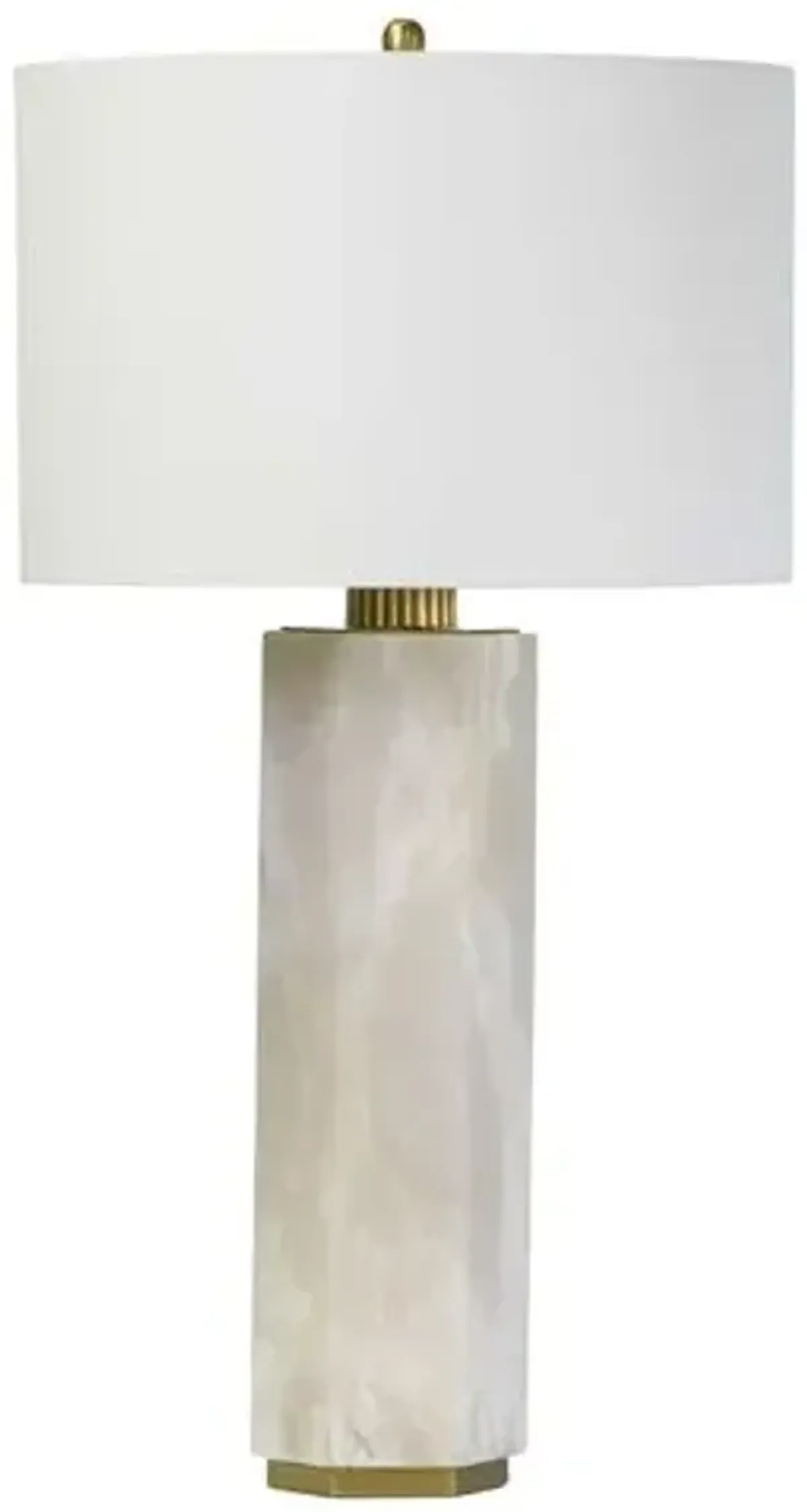 Gear Alabaster Table Lamp - Neutral - Regina Andrew - White