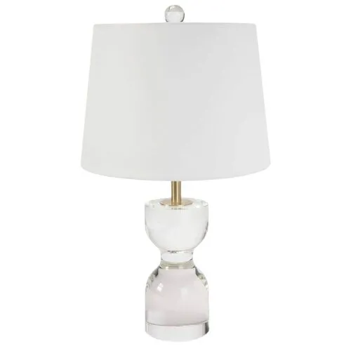 Joan Crystal Small Table Lamp - Clear - Regina Andrew