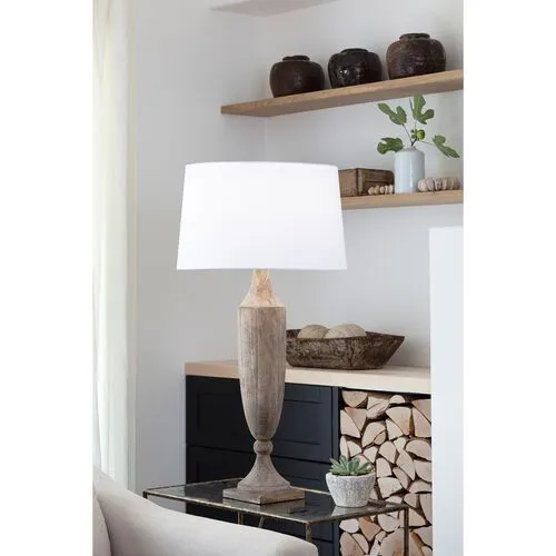 Southern Living Georgina Wood Table Lamp - Brown - Regina Andrew