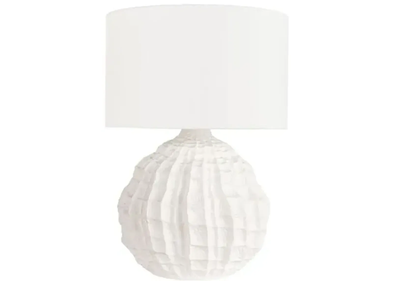 Caspian Ceramic Table Lamp - White - Regina Andrew