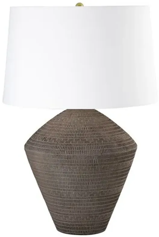 Soren Ceramic Table Lamp - Regina Andrew - Brown